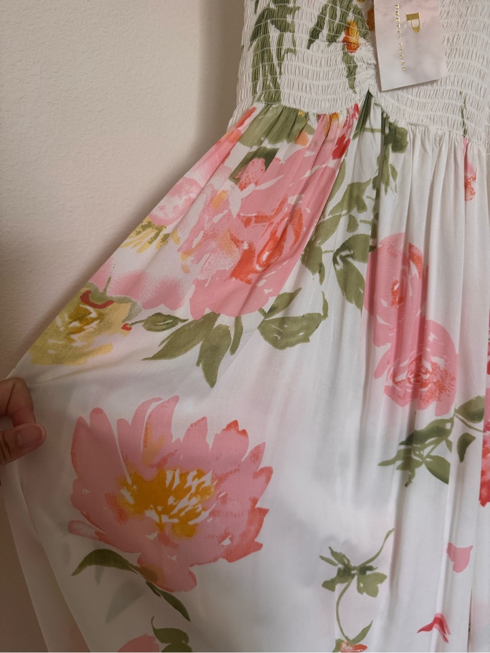 NWT! Plum Pretty Sugar White Charlotte off the shoulder dress in “Spell” OS - Picture 5 of 7
